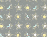 Star Bright - Moon Stars Grey by Jennifer Ellory from P & B Textiles Fabric