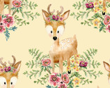 Forest Friends - Deer Yellow by Audrey Jeanne Roberts from 3 Wishes Fabric