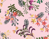 Moonlight - Pink Floral Metallic by Jennifer Ellory from 3 Wishes Fabric