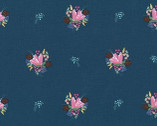 Soul Blossoms Florals Blue from Michael Miller Fabric