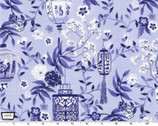 Pagoda Dreams - Lovely Lanterns Blue from Michael Miller Fabric