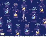 Carry A Tune - Sing A Long Navy Blue from Michael Miller Fabric
