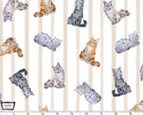Paws Up - Crafty Cats Linen from Michael Miller Fabric
