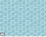 Queen Bee - Hexagon Blue from Michael Miller Fabric