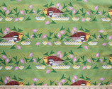 Family Outing Bird POPLIN by Charley Harper from Birch Fabrics