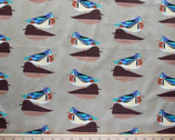 Wood Duck POPLIN by Charley Harper from Birch Fabrics