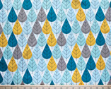 Octoberama Blue POPLIN by Charley Harper from Birch Fabrics