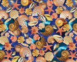 Oceana - Shells Multi from Kanvas Studio Fabric