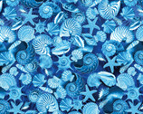 Oceana - Shells Blue from Kanvas Studio Fabric