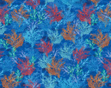 Oceana - Coral Multi Blue from Kanvas Studio Fabric