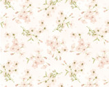 You Are Loved - Floral and Vines Pale Pink by Dawn Rosengren from Henry Glass Fabric