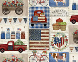 Hometown America - Patch Beige from 3 Wishes Fabric