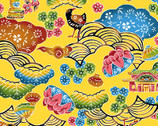Bingata from Okinawa Yellow Multi from Cosmo Fabric