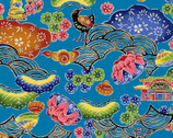 Bingata from Okinawa Blue Multi from Cosmo Fabric