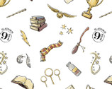 Harry Potter - Icons Items White from Camelot Fabrics