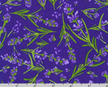 Flowerhouse Lavender Blessings - Lavender Toss Midnight Purple by Debbie Leaves from Robert Kaufman Fabrics