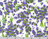 Flowerhouse Lavender Blessings - Toss Bunches Natural by Debbie Leaves from Robert Kaufman Fabrics