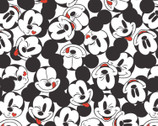 Mickey Mouse - Tossed Stack Mickey White from Camelot Fabrics