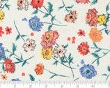 Lazy Bird - Florals Porcelain White 11871 11 by Crystal Manning from Moda Fabrics