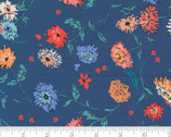 Lazy Bird - Florals Navy Dk Blue 11871 16 by Crystal Manning from Moda Fabrics