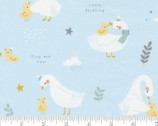 Little Ducklings - Mom and Baby Blue 25100 15 by Paper and Cloth from Moda Fabrics