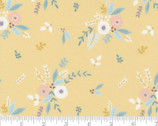 Little Ducklings - Florals Mustard Yellow 25101 16 by Paper and Cloth from Moda Fabrics