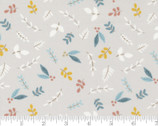 Little Ducklings - Leaves Toss Grey 25102 14 by Paper and Cloth from Moda Fabrics