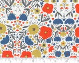 Words to Live By - Florals Cloud Sky Multi 48321 21 by Gingiber from Moda Fabrics