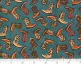 Home On The Range - Boots Turquoise 19993 13 by Deb Strain from Moda Fabrics