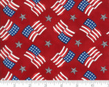 America The Beautiful - Flags Barnwood Red 19986 11 by Deb Strain from Moda Fabrics