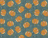 Hello Fall - Woodland Pumpkin Lagoon from Benartex Fabrics