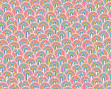 Over the Rainbow - Little Rainbows Pastel Pink from Lewis and Irene Fabric
