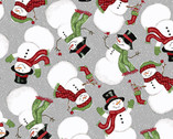 Snow Merry - Snowman Grey from Studio E Fabrics