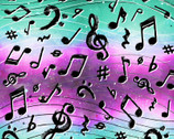 Rhythm and Hues - Music Notes Multi from 3 Wishes Fabric