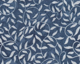 Color Therapy Batiks - Scroll Vine Navy Blue from Maywood Studio Fabric