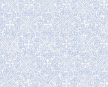 Silver Jubilee Metallic - Textured Diamond White Blue from Maywood Studio Fabric