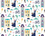 Mary Poppins II - Big Plans for Adventure Neighborhood White from Camelot Fabrics