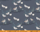 Sea and Shore - Curlew Birds Graphite Grey by Hackney and Co from Windham Fabrics