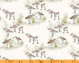 Sea and Shore - Curlew Birds Cream by Hackney and Co from Windham Fabrics