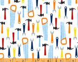 Work Zone - Tools White by Whistler Studios from Windham Fabrics