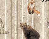 Reflections - In The Woods Animals Fall by Two Can Art from Andover Fabrics