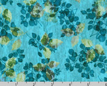 Sienna - Leaves Foliage Waterfall Blue from Robert Kaufman Fabrics