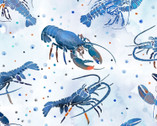 Ocean Blue - Lobsters by Tom Little Studio from Timeless Treasures Fabric