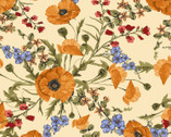 Ode to Poppies - Prince of Orange Poppy Fields from RJR Fabrics