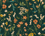 Ode to Poppies - Wild Meadows Pine Green from RJR Fabrics