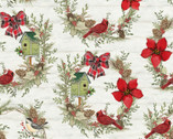 Christmas - Cardinal Wreaths by Susan Winget from Springs Creative Fabric