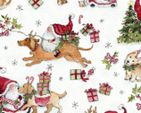 Christmas - Gnomes and Puppies by Susan Winget from Springs Creative Fabric