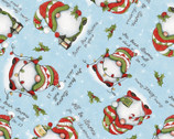Christmas - Gnome for Christmas Blue by Susan Winget from Springs Creative Fabric