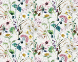 Verdure - Meadow Wildflowers Lt Taupe by Esther Fallon Lau from Clothworks Fabric