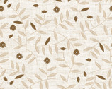 Verdure - Folk Floral Light Taupe by Esther Fallon Lau from Clothworks Fabric